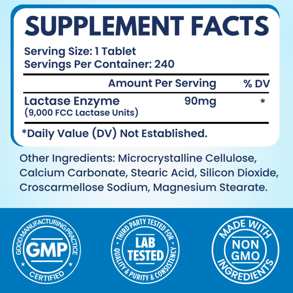 Lactase Enzyme 240 Tablets J58860