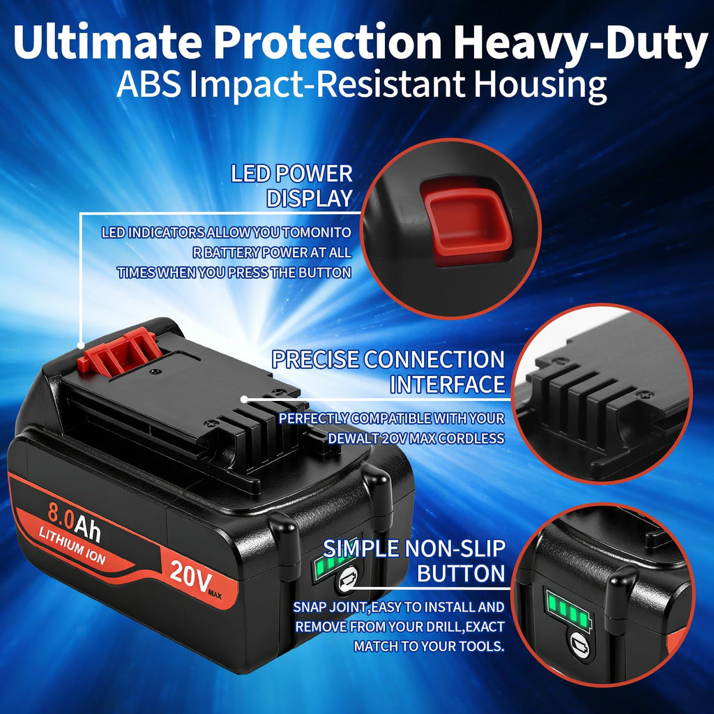 20V Lithium ion Replacement Battery 2Pack P156