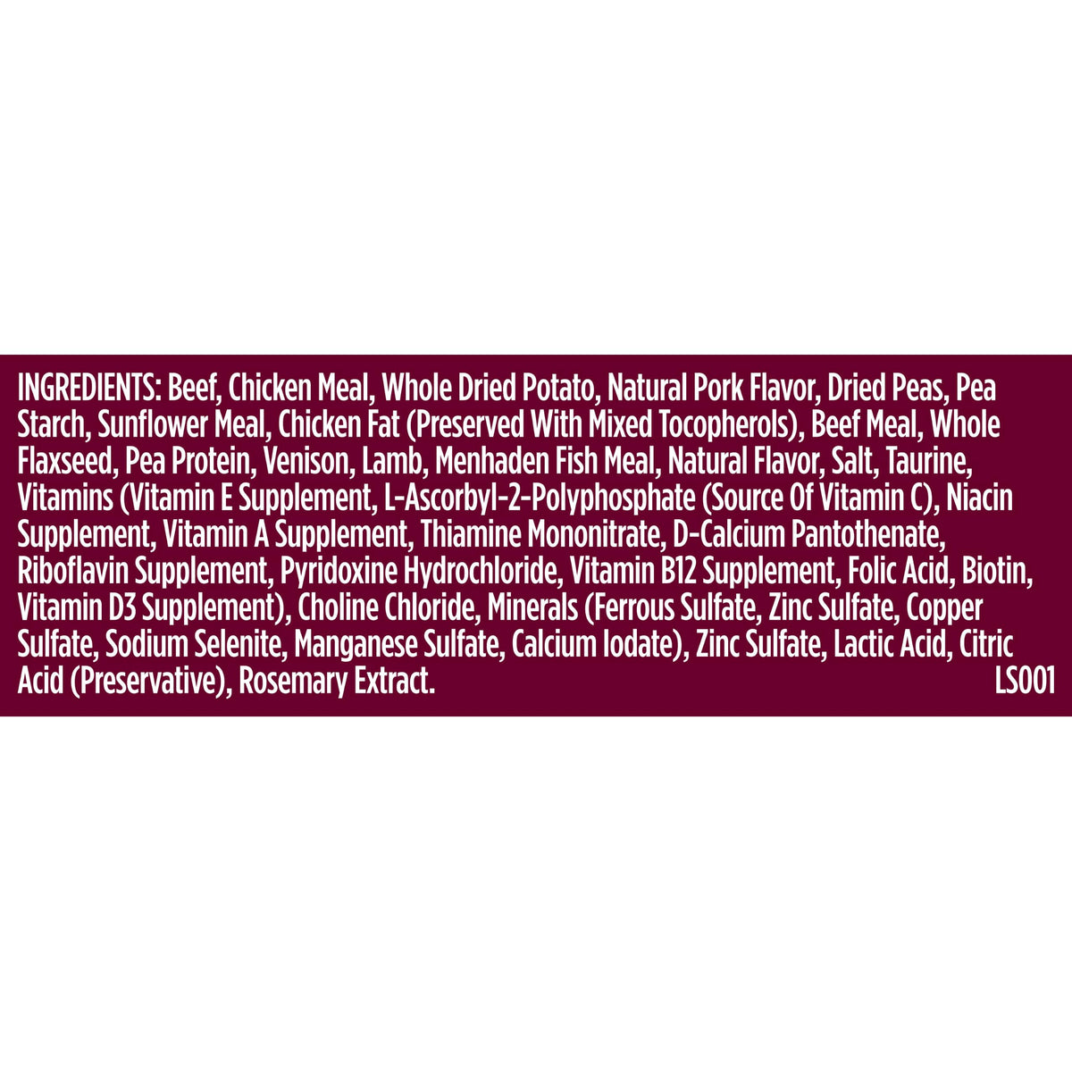 High Protein Dry Dog Food 4 lb. Bag H205