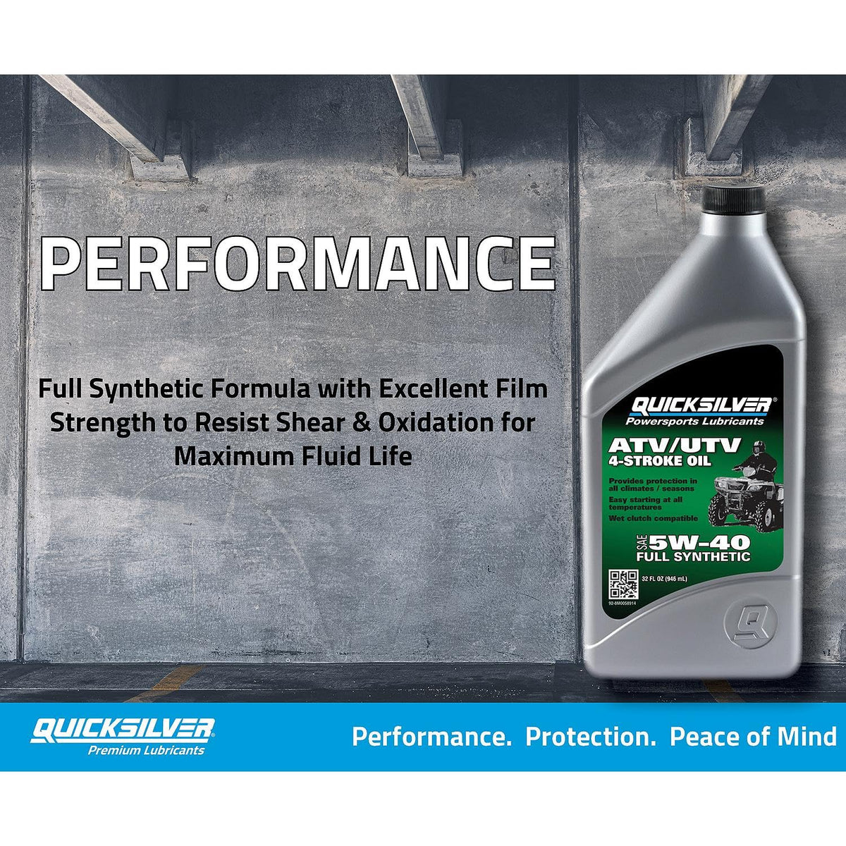 5W-40 Full Synthetic 4-Stroke ATV Engine Oil, 1 Quart C6278