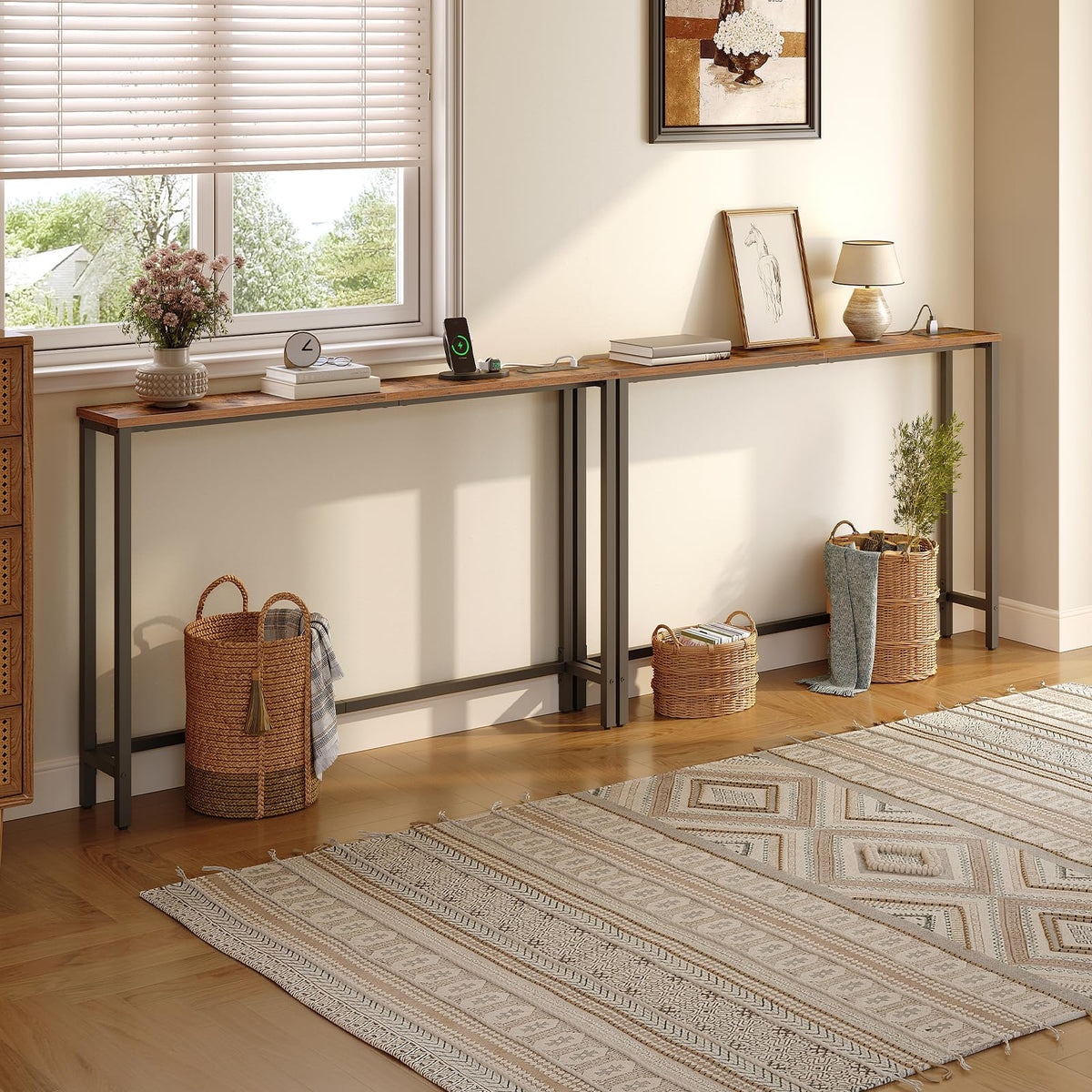 47.2" Narrow Console Table with Power Outlet L784