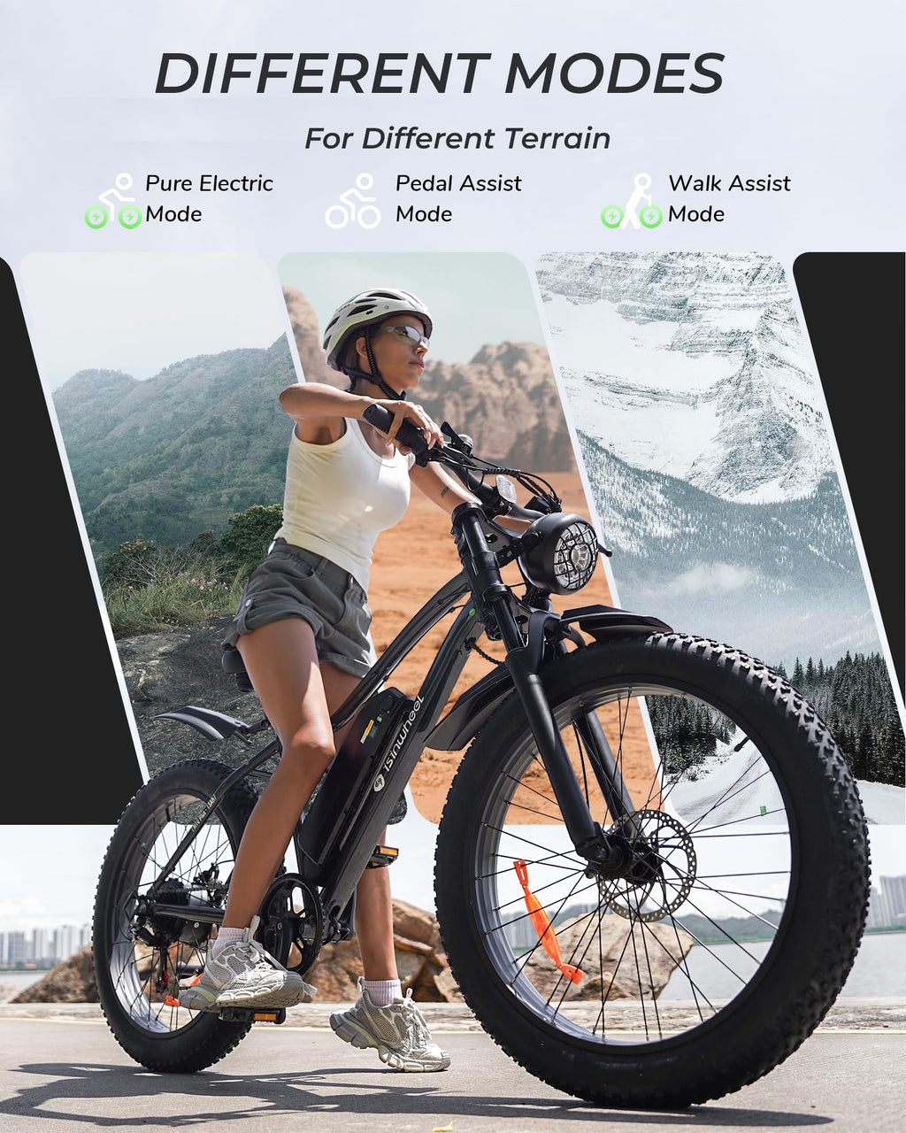 1000W 22 MPH 20"x4" Fat Tire Electric Bike M686