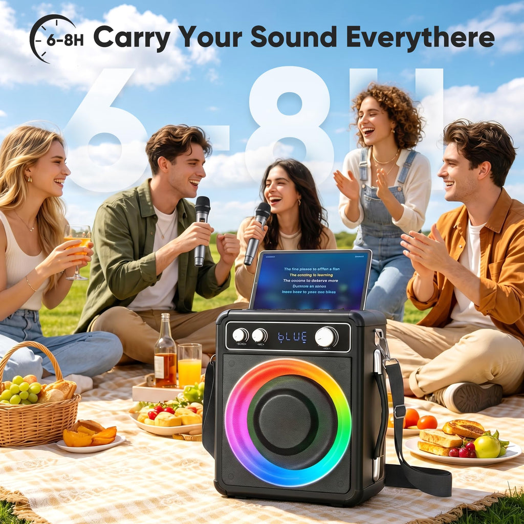 Karaoke Machine with 2 Wireless Mics B645406