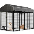 8x4x6 FT Outdoor Dog Kennel with Roof Cover L42582
