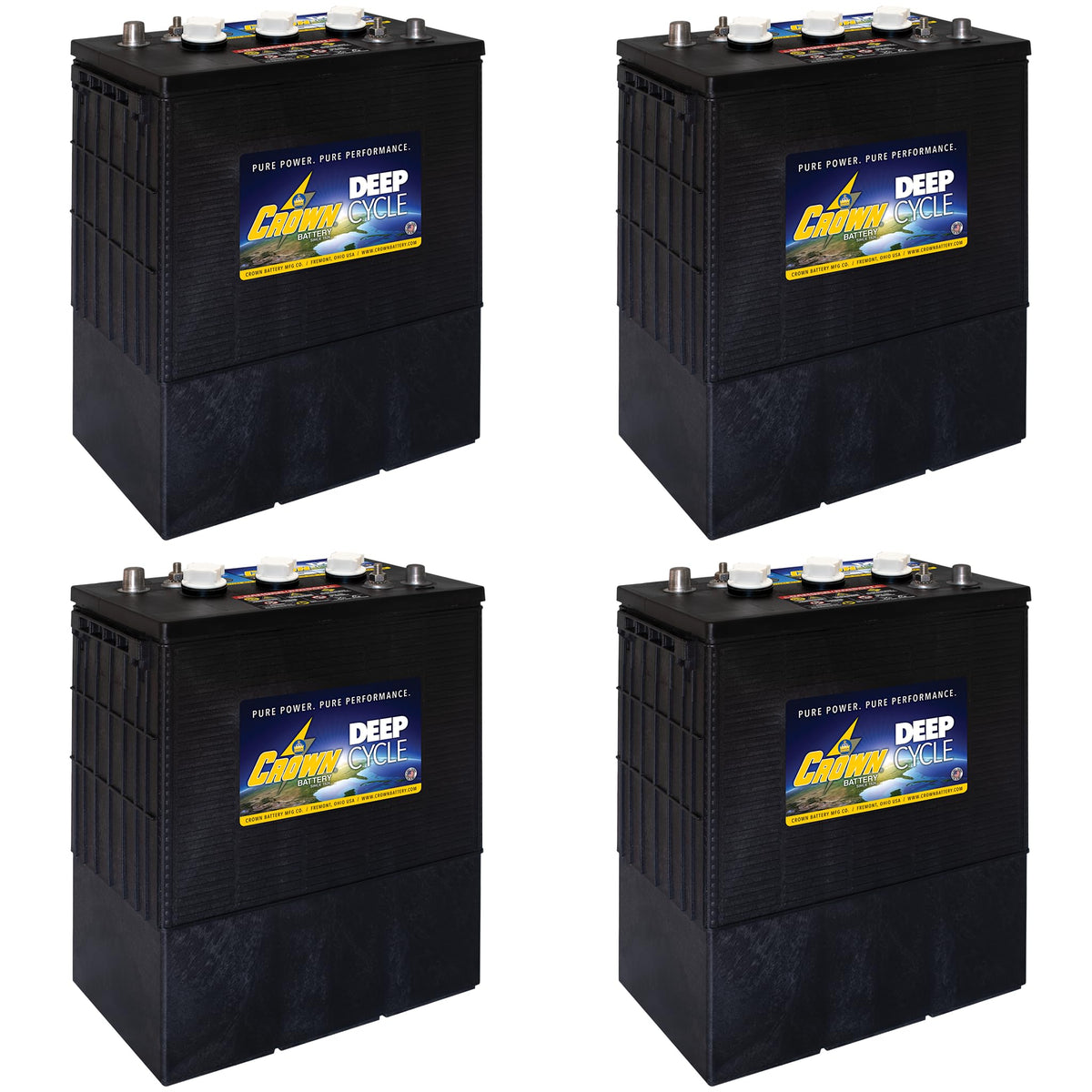 6V 390Ah Deep Cycle Flooded Lead Acid Battery Pack of 4 O9639