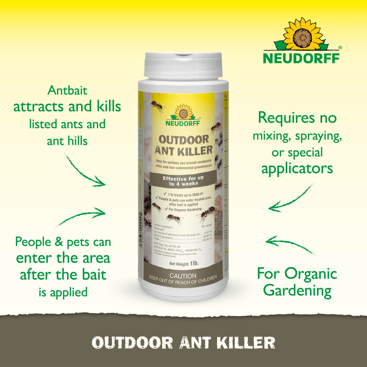 Outdoor Ant Bait Granules 1 LB H373819