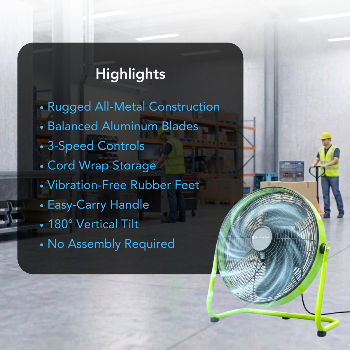 18-Inch High-Velocity Industrial Floor Fan P708925