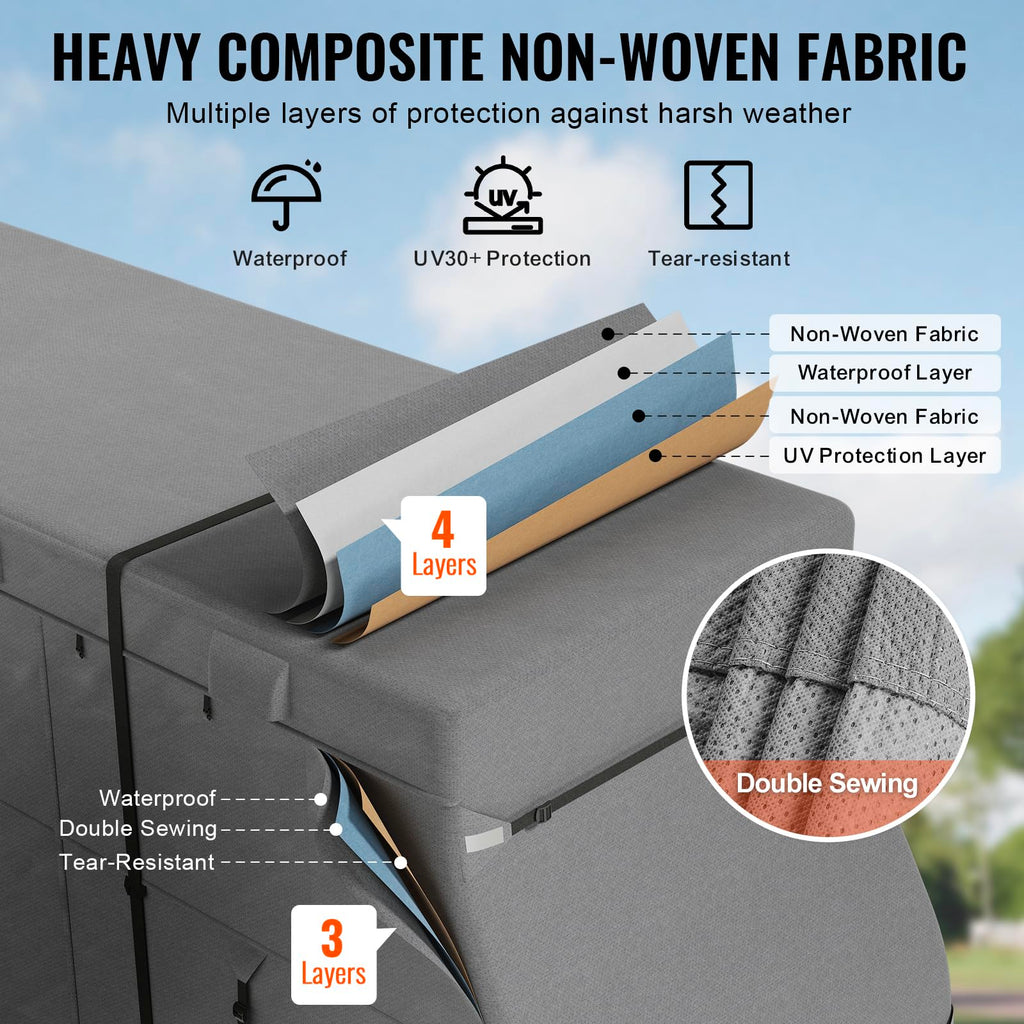 40-43 ft Non-Woven Fabric Waterproof RV Cover with Storage Bag U901