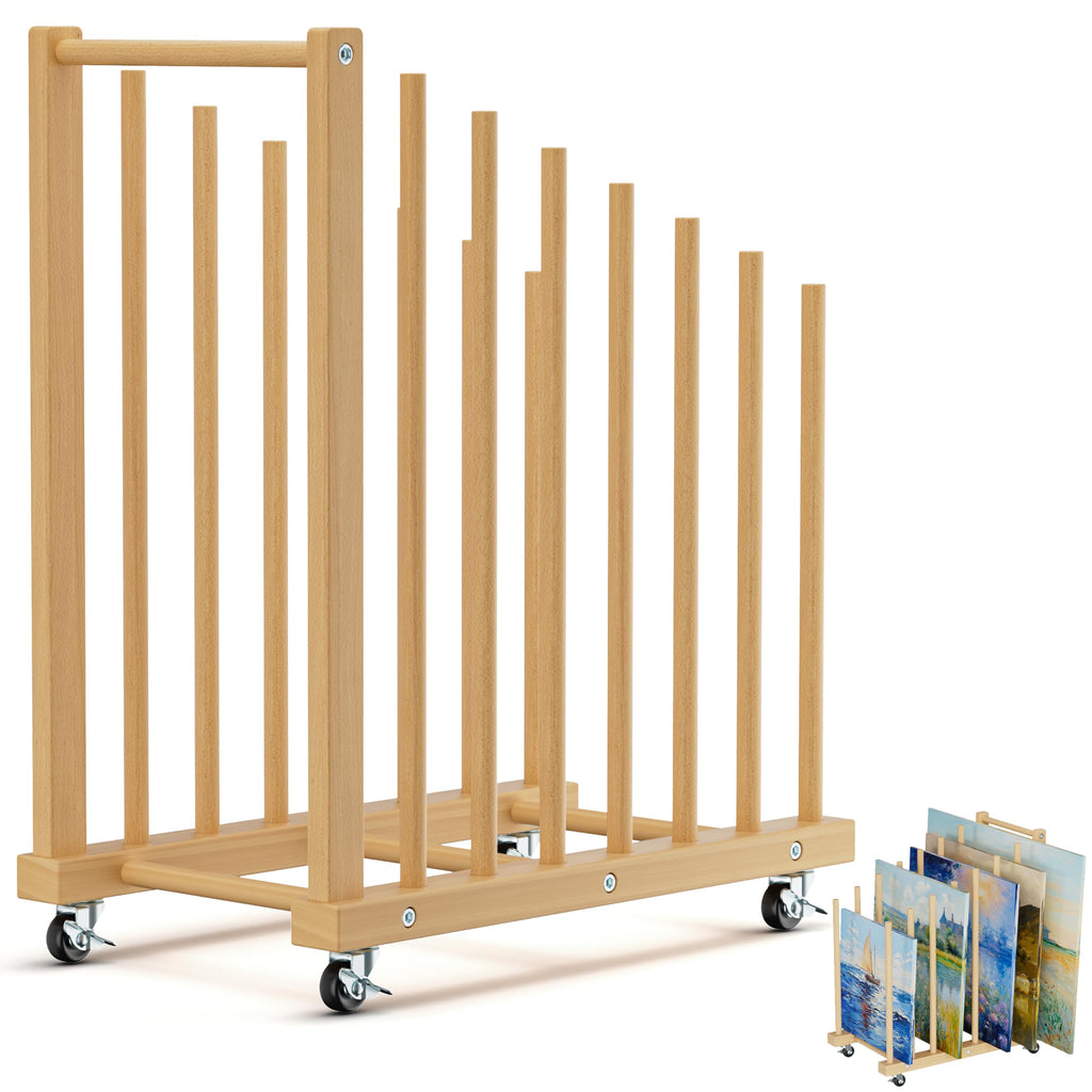 Canvas Storage Rack with Wheels and Handle K2405