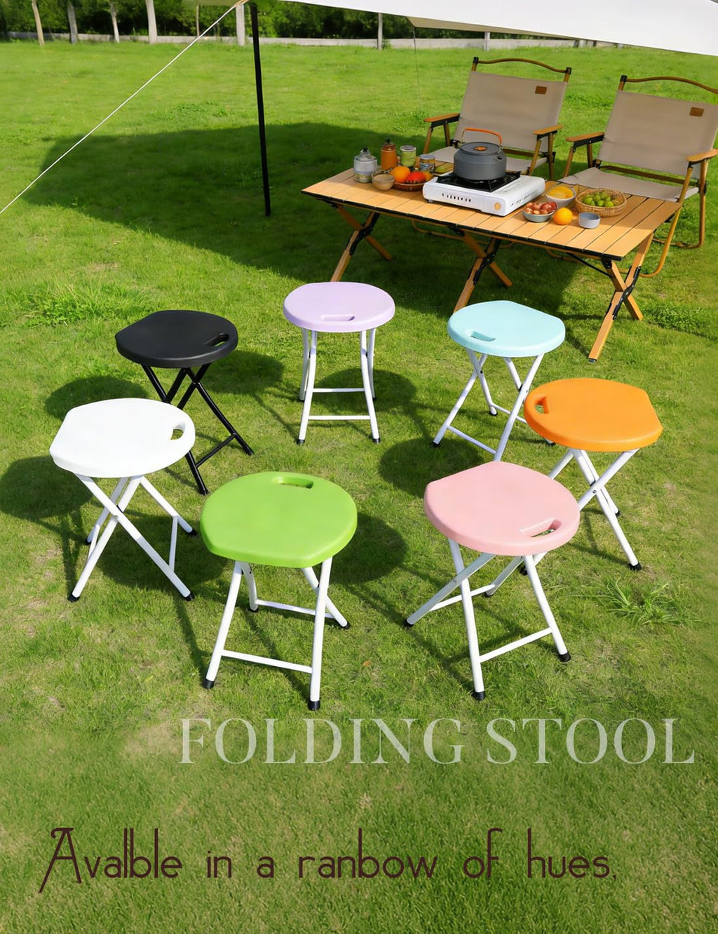 18 Inch Folding Stool with Handle L86113