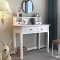 White Writing Desk with Hutch C56396