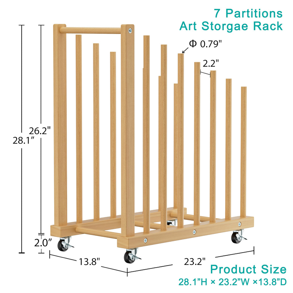 Canvas Storage Rack with Wheels and Handle K2405