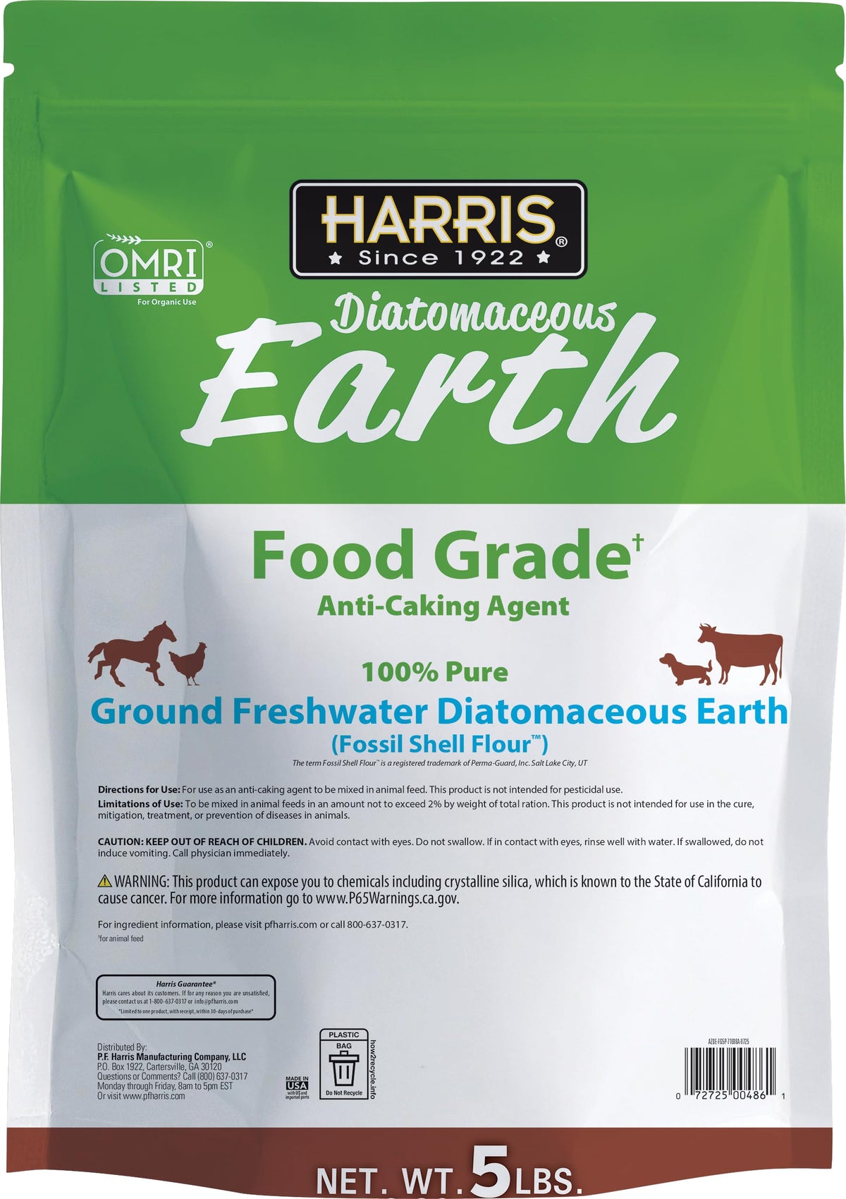 Food Grade Diatomaceous Earth 5lb with Powder Duster A6274
