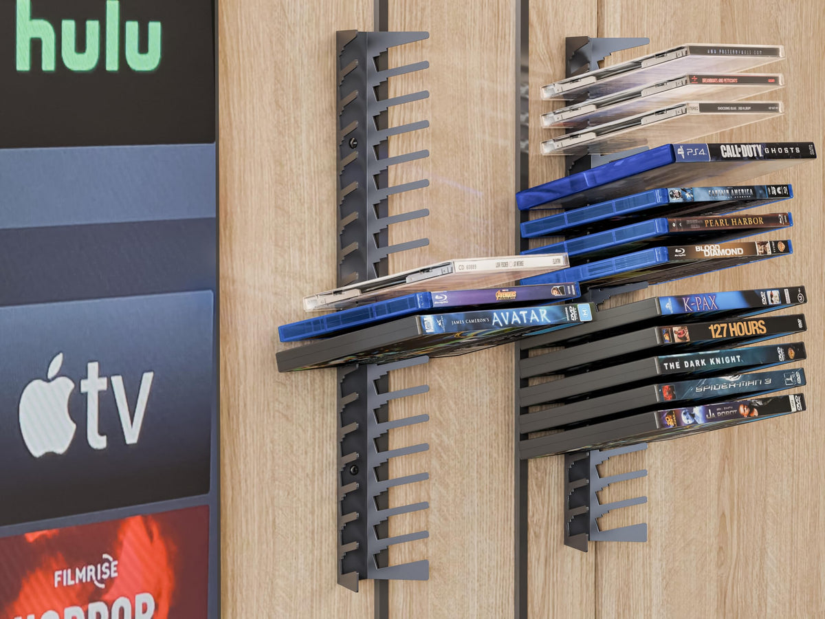Metal Wall Mounted Video Game Storage Shelves 4-Pack G35730