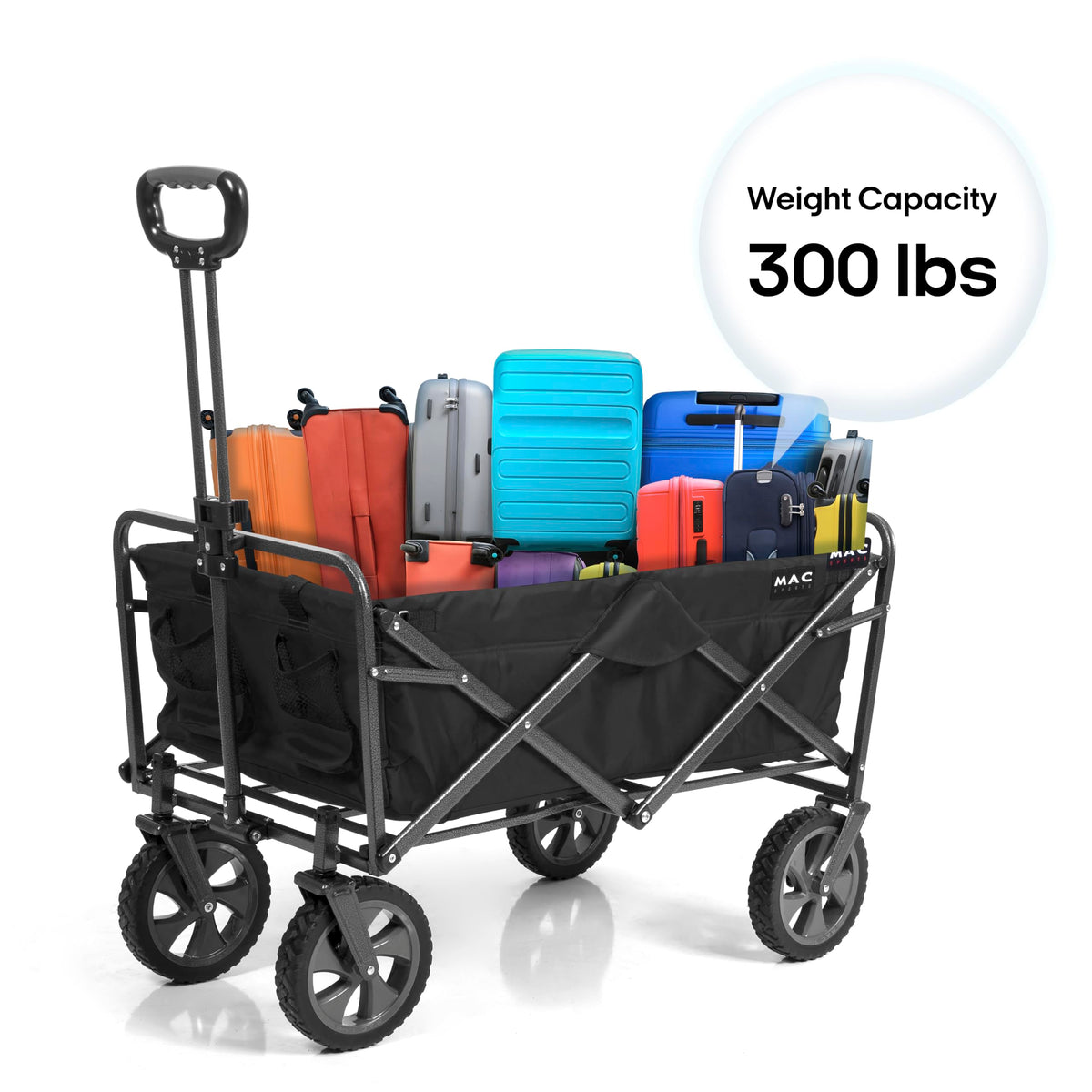 Collapsible Folding Outdoor Utility Wagon, Black F915