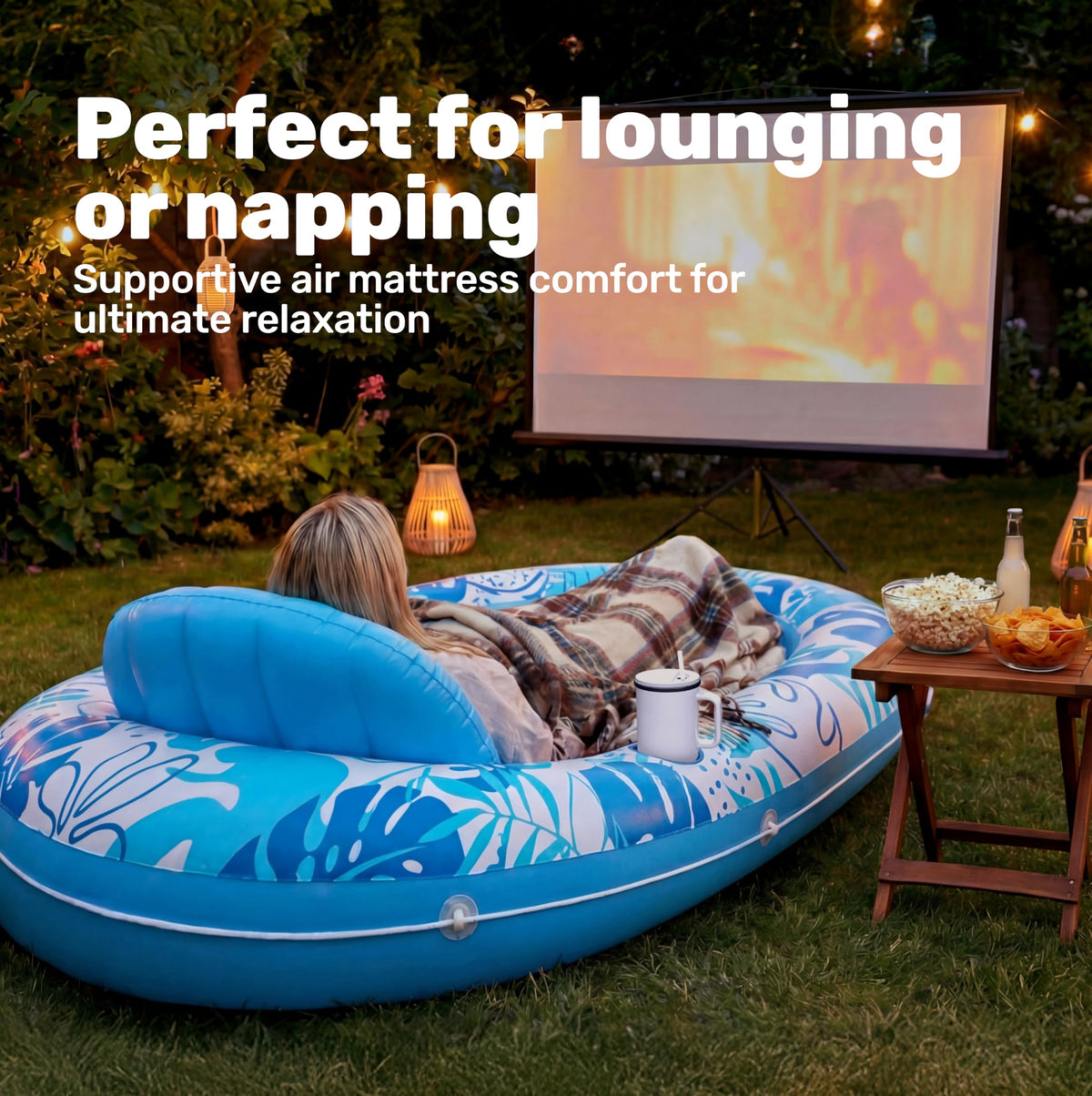 Inflatable Tanning Pool Lounger Float F89917