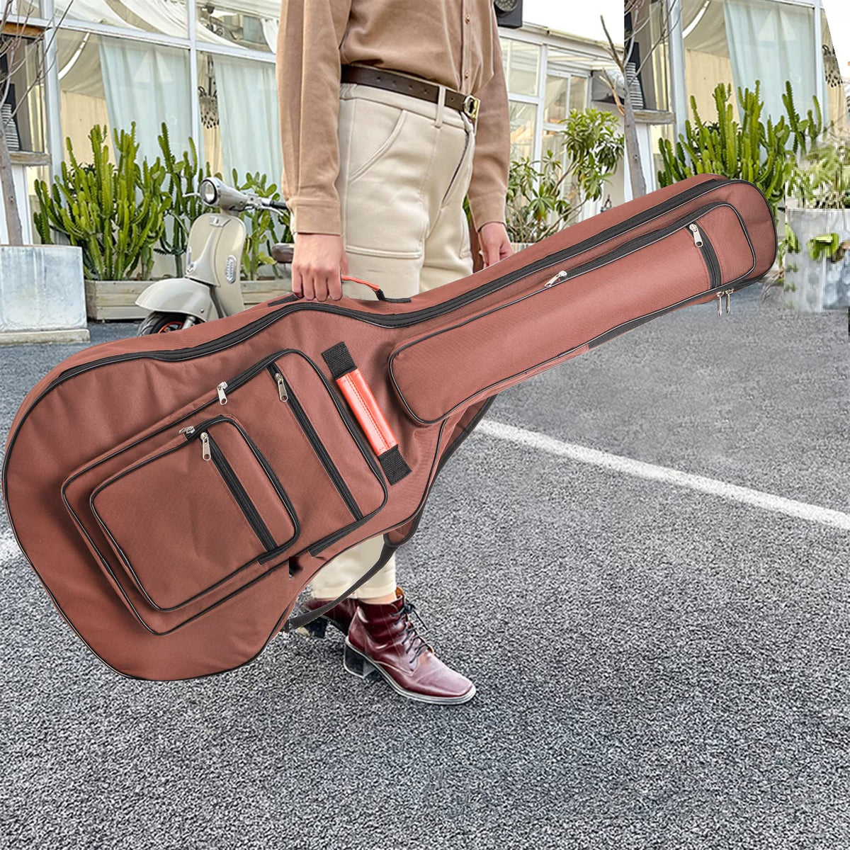 40 41 42 Inches 6 Pockets Waterproof Oxford Cloth Guitar Bag P676
