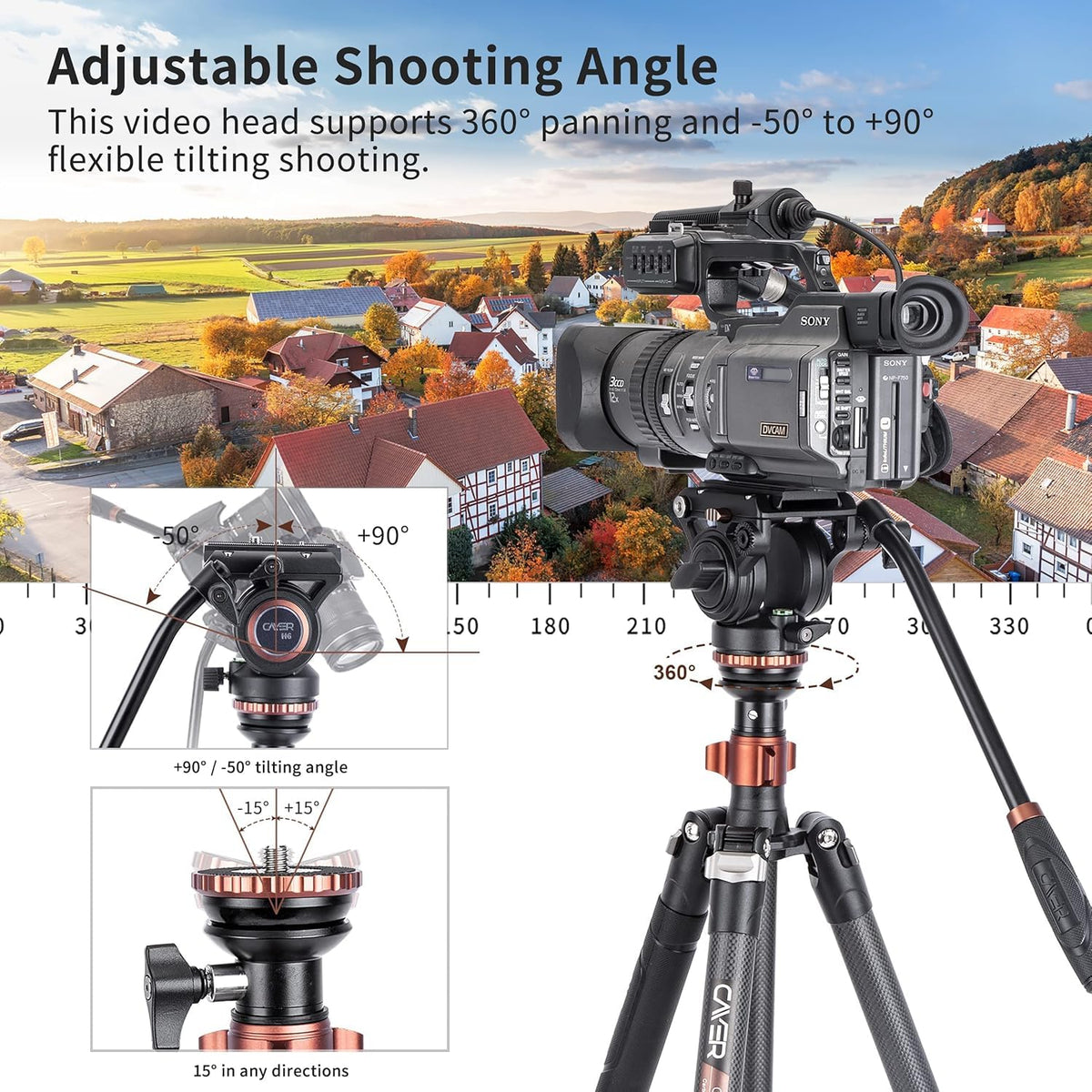 Carbon Fiber 4-Section Tripod R76644