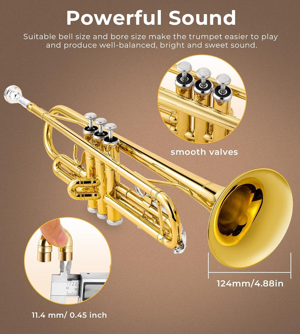 Bb Trumpet Gold Finish Brass R56460