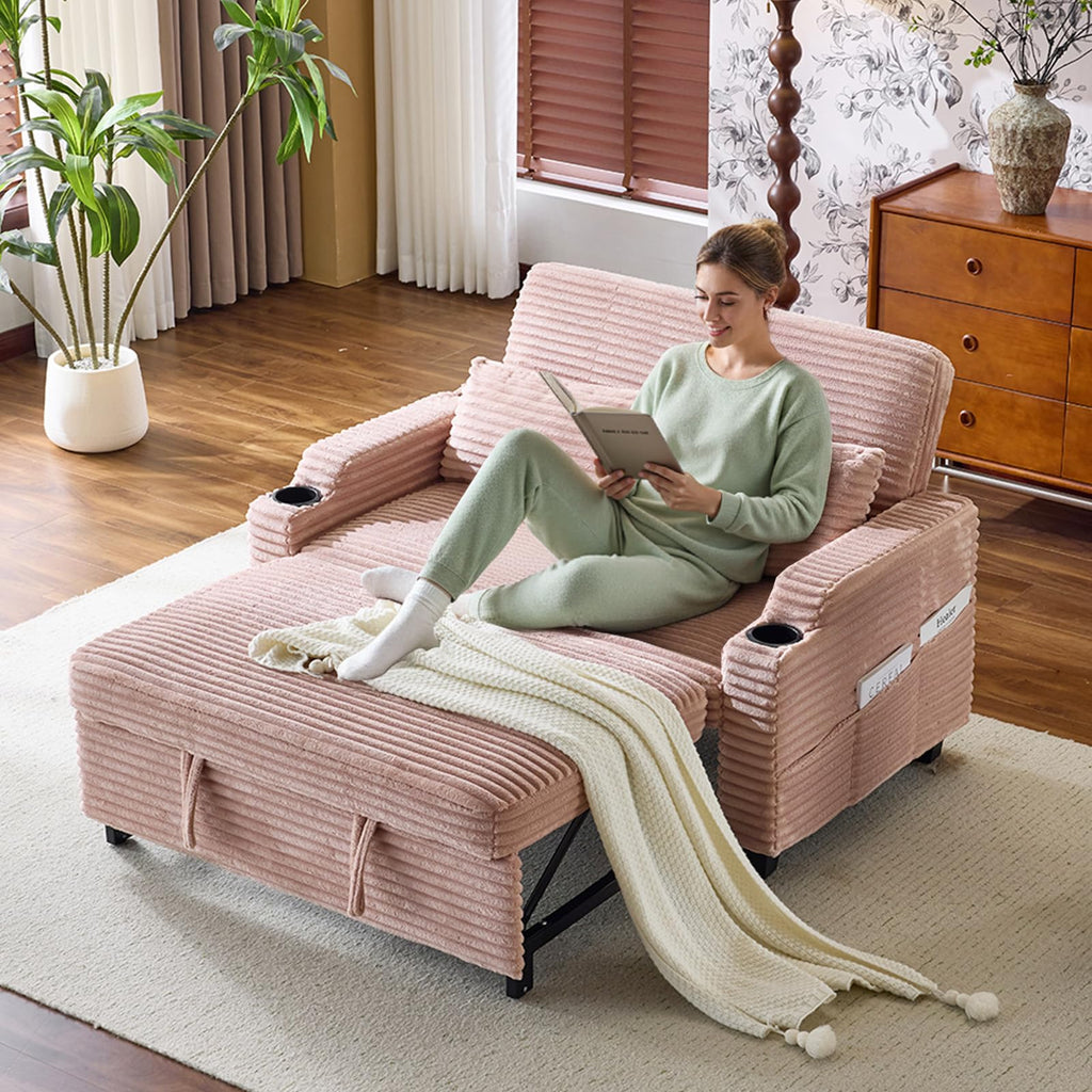 Loveseat Sleeper Sofa Couch with Pull Out Chair Bed B439605