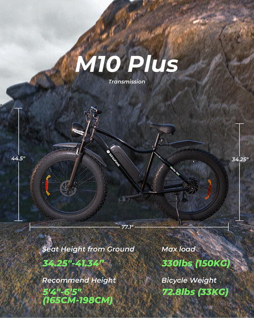 1000W 22 MPH 20"x4" Fat Tire Electric Bike M686