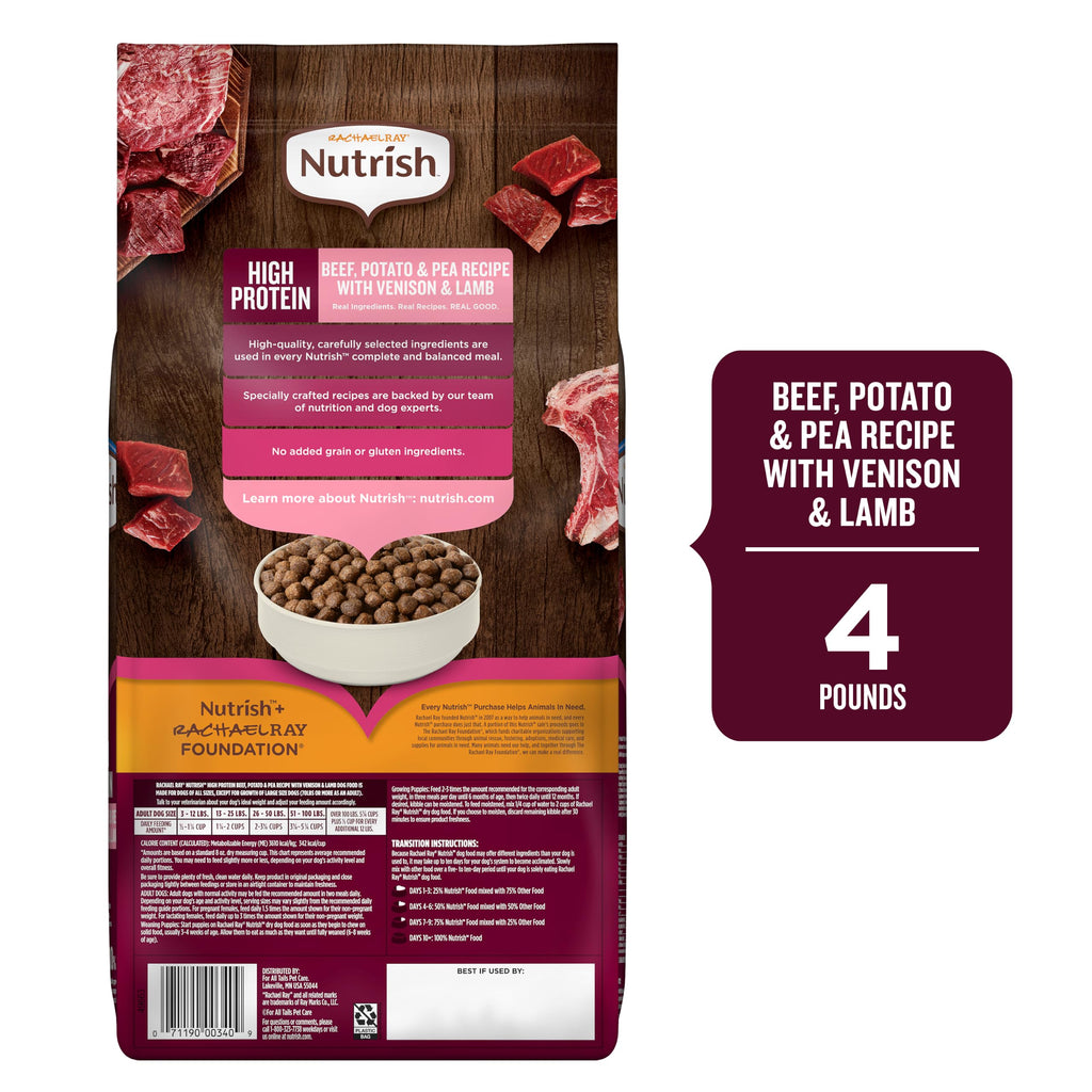 High Protein Dry Dog Food 4 lb. Bag H205