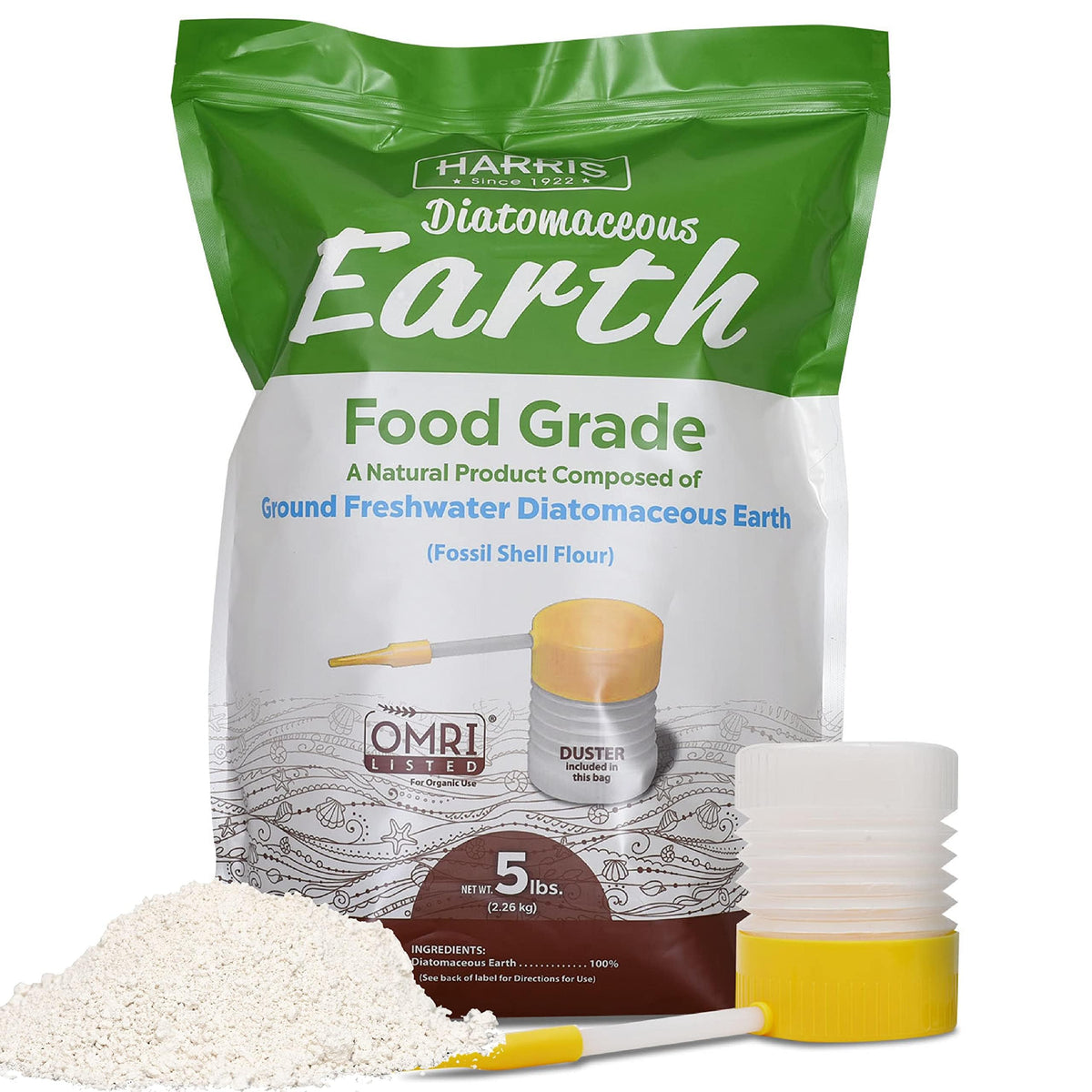 Food Grade Diatomaceous Earth 5lb with Powder Duster A6274