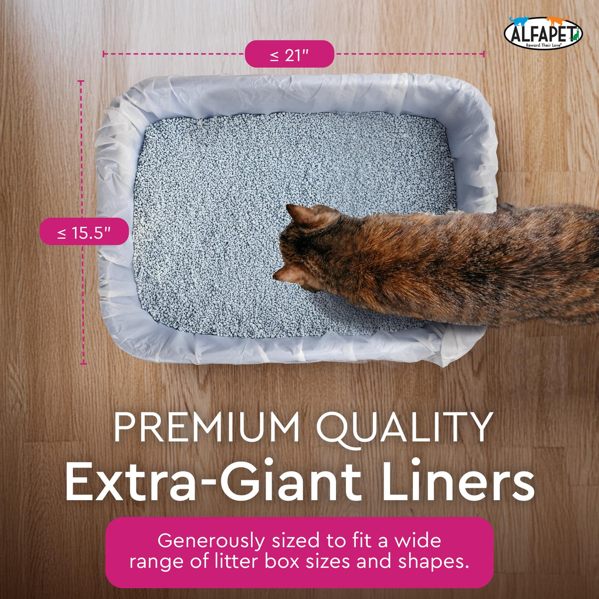Elastic Cat Litter Box Liners Extra Giant 10 Count K88932