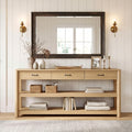 Oak Console Table with Storage Drawers Z1792
