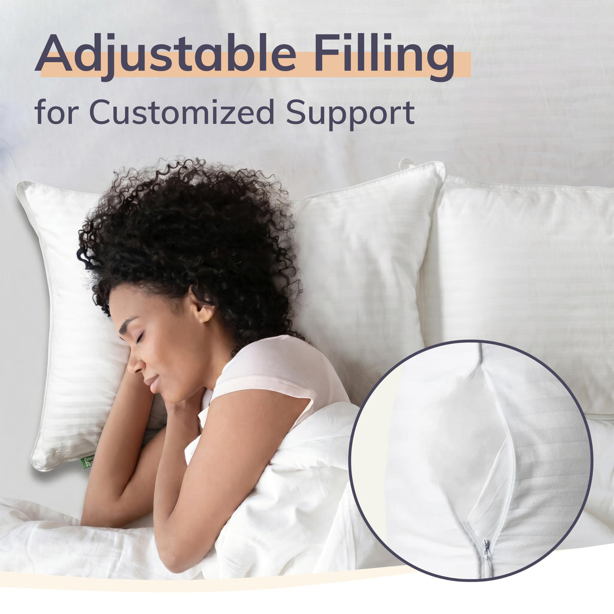 King Size Bed Pillows Set of 2 Cooling Down Alternative G3017