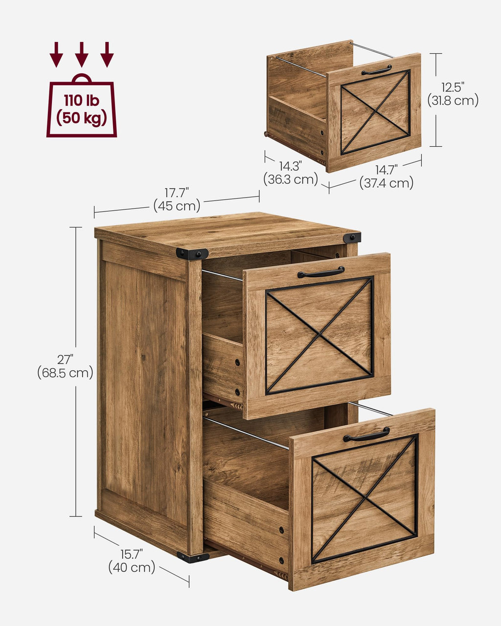 File Cabinet with 2 Drawers M6565