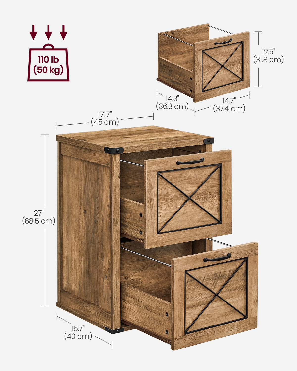 File Cabinet with 2 Drawers M6565