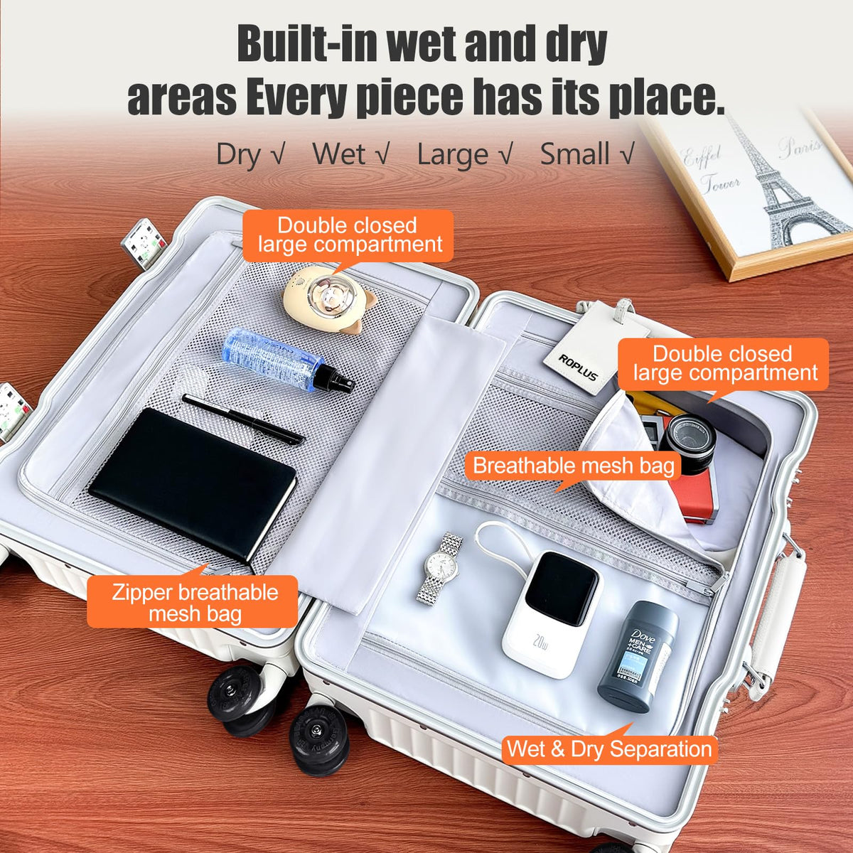 Aluminium Frame Carry on Luggage with TSA Lock C325
