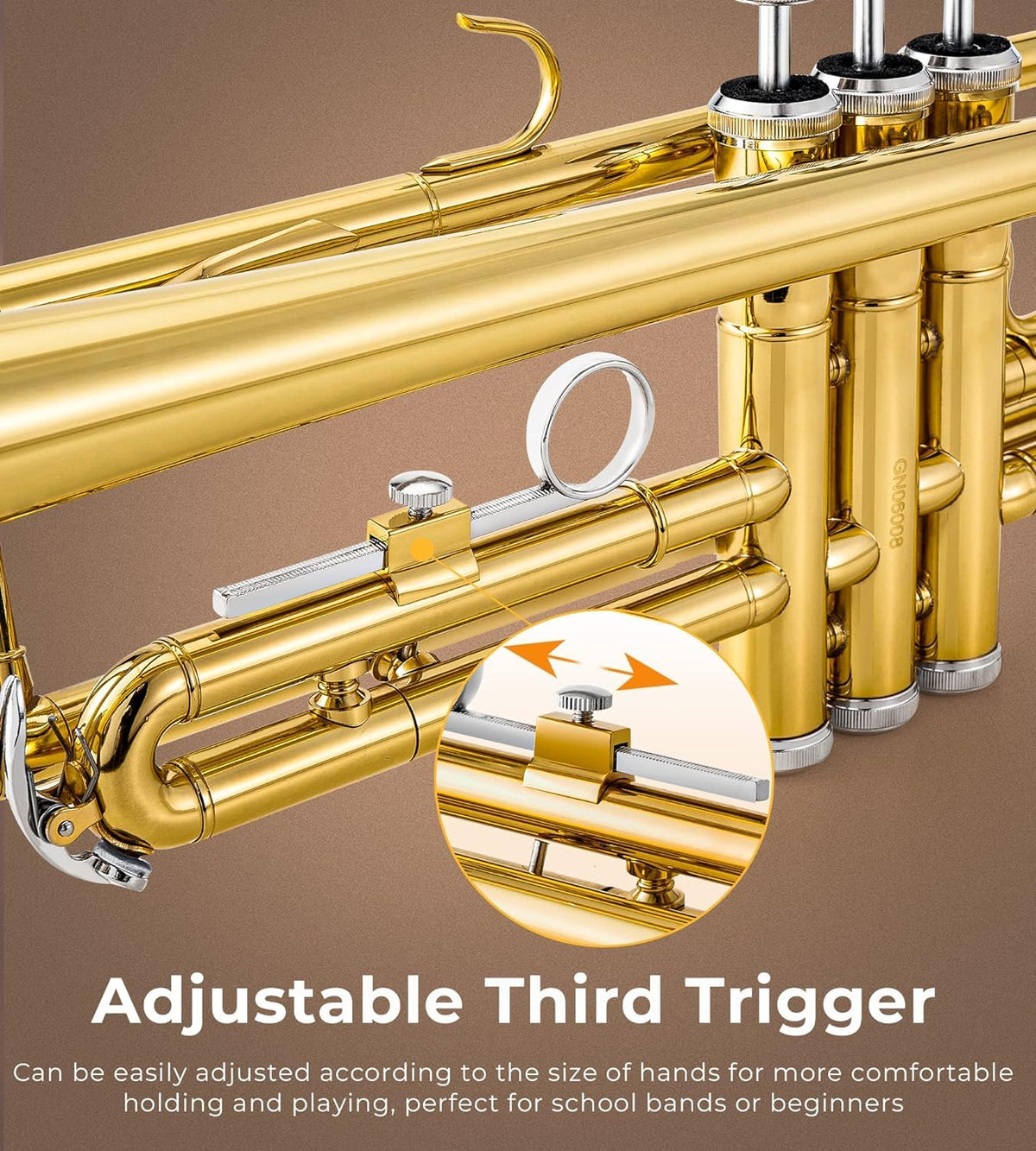 Bb Trumpet Gold Finish Brass R56460
