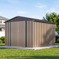 8x10 FT Metal Outdoor Storage Shed with Lockable Door P750