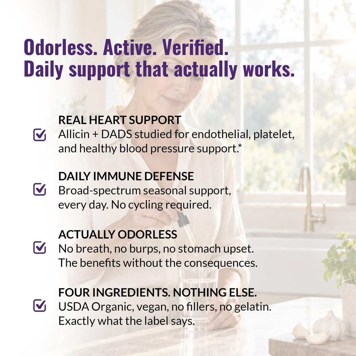 Organic Odorless Garlic Supplements X49161