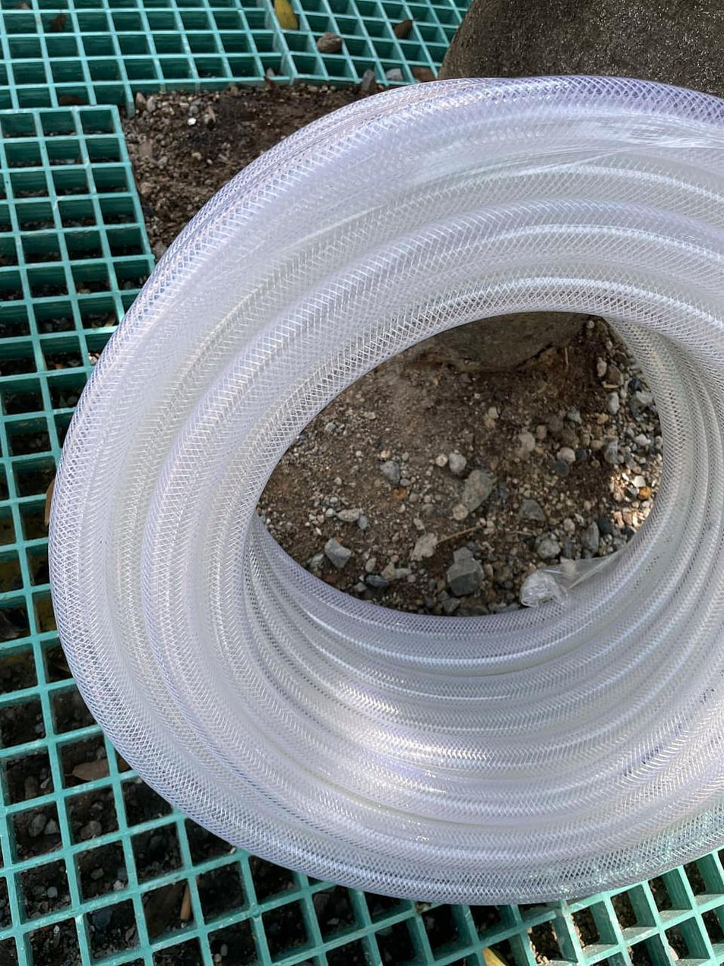1" OD 100Ft Braided Clear PVC Vinyl Tubing Y953
