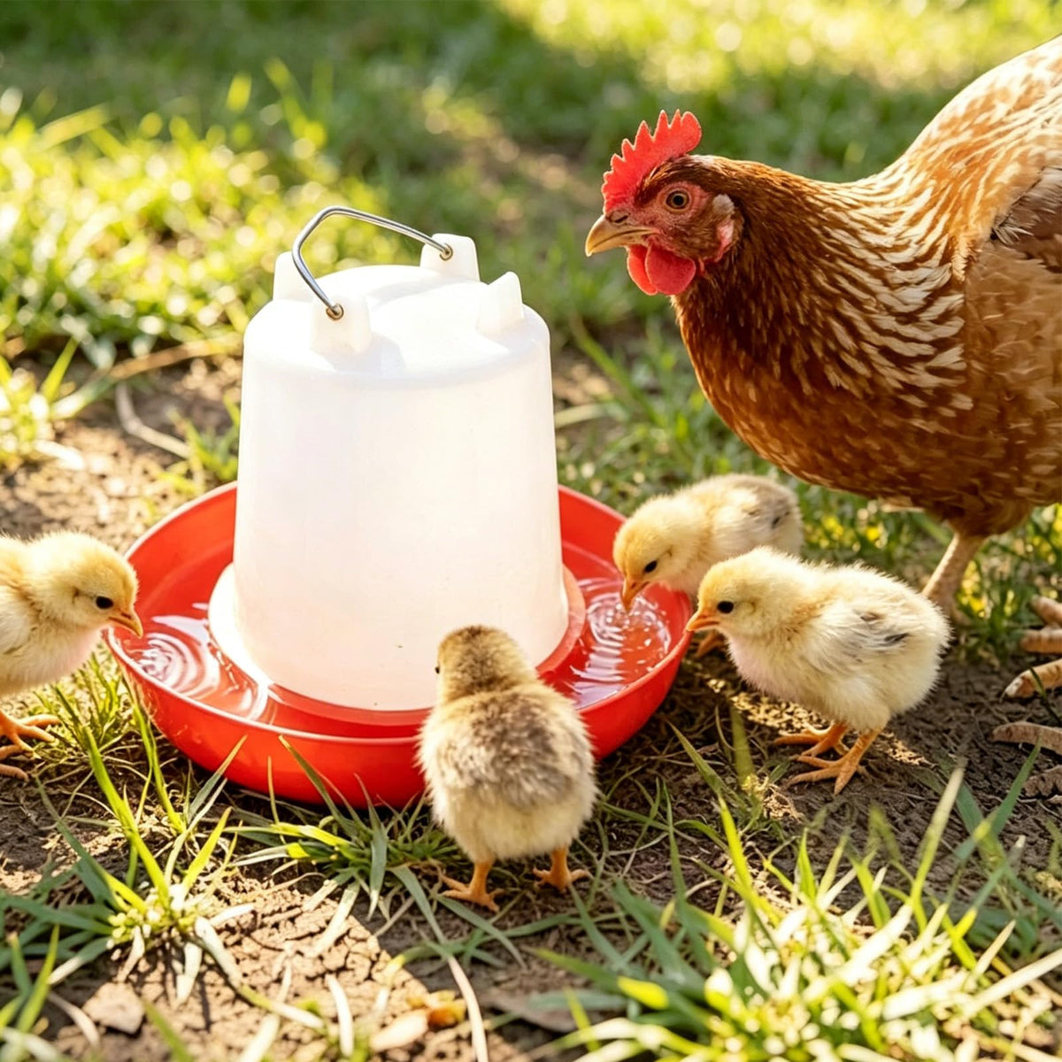 2 Pack 2 Gallon Plastic Poultry Waterer M8504