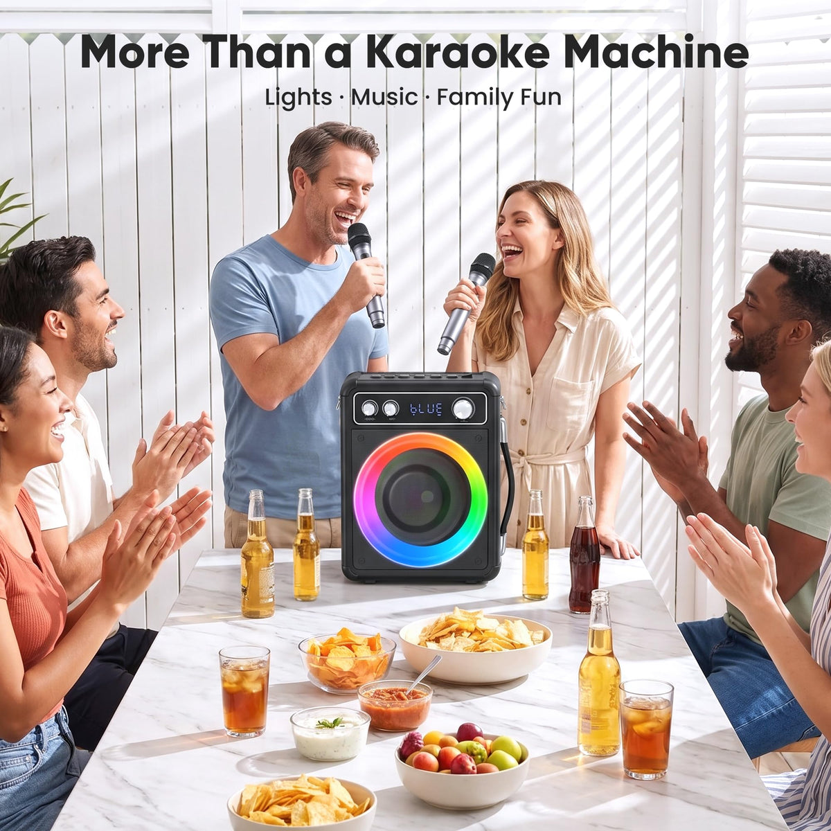 Karaoke Machine with 2 Wireless Mics B645406