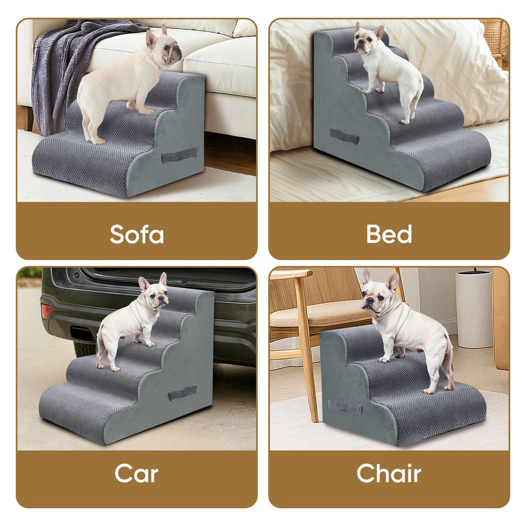 4-Step Grey Pet Stairs K537127