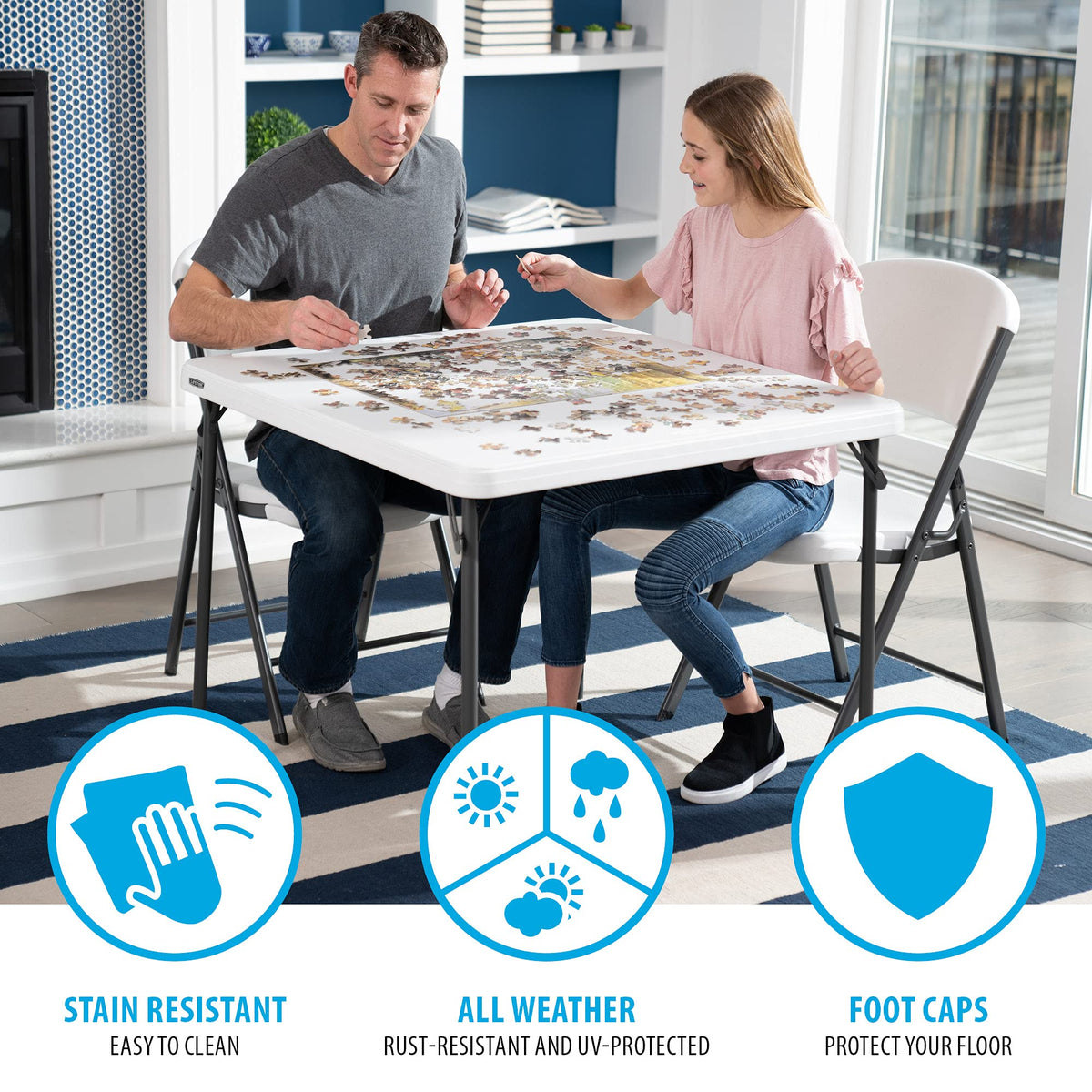 37-Inch Square Folding Card Table Q530