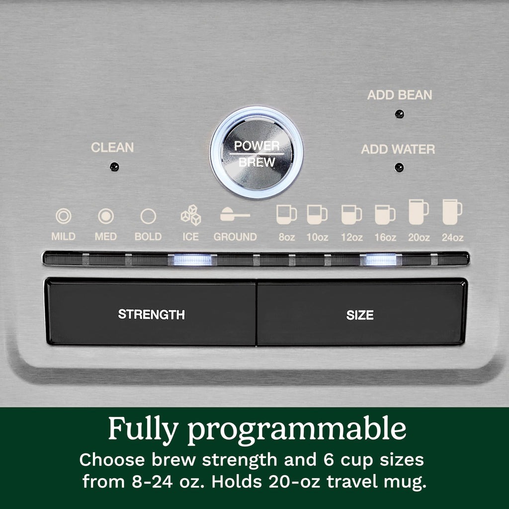 Grind and Brew Single Serve Coffee Maker, 6 Cup Sizes S558
