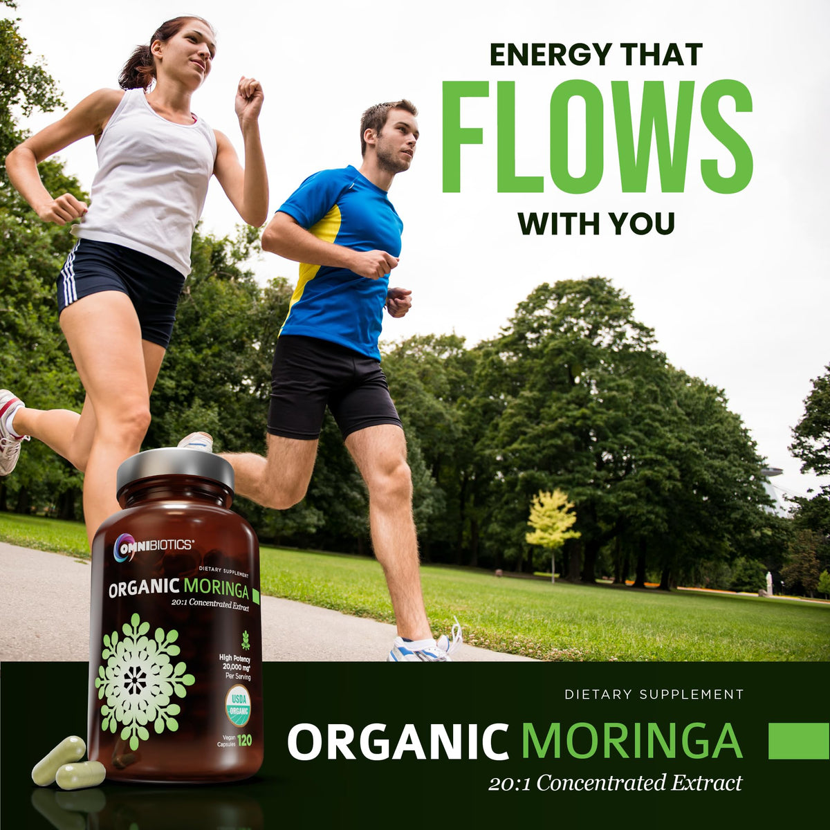 Organic Moringa 1000mg 120 Vegan Capsules T31176