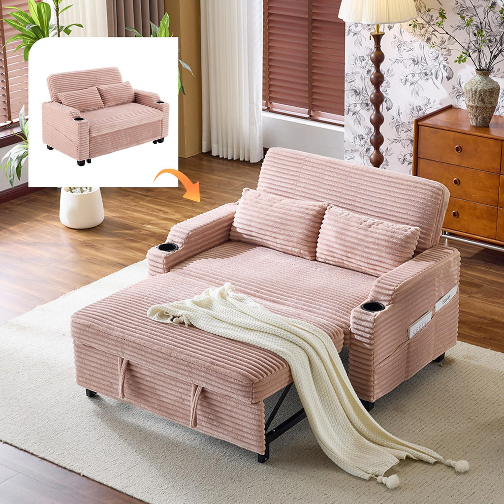Loveseat Sleeper Sofa Couch with Pull Out Chair Bed B439605