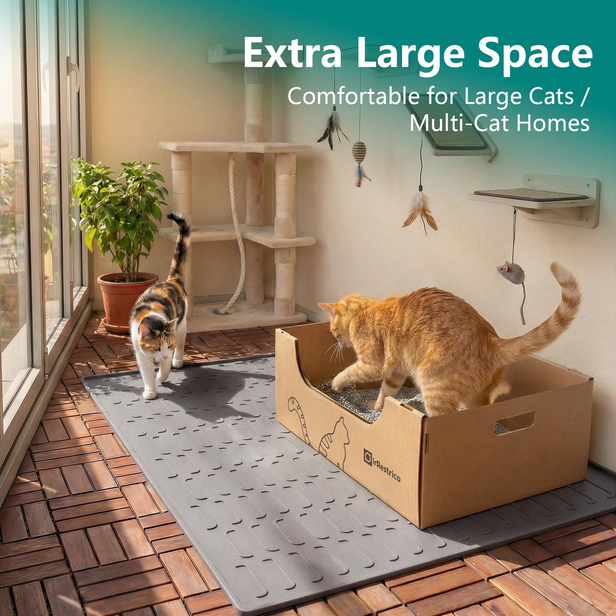 3-Pack Jumbo Disposable Cardboard Cat Litter Box H156