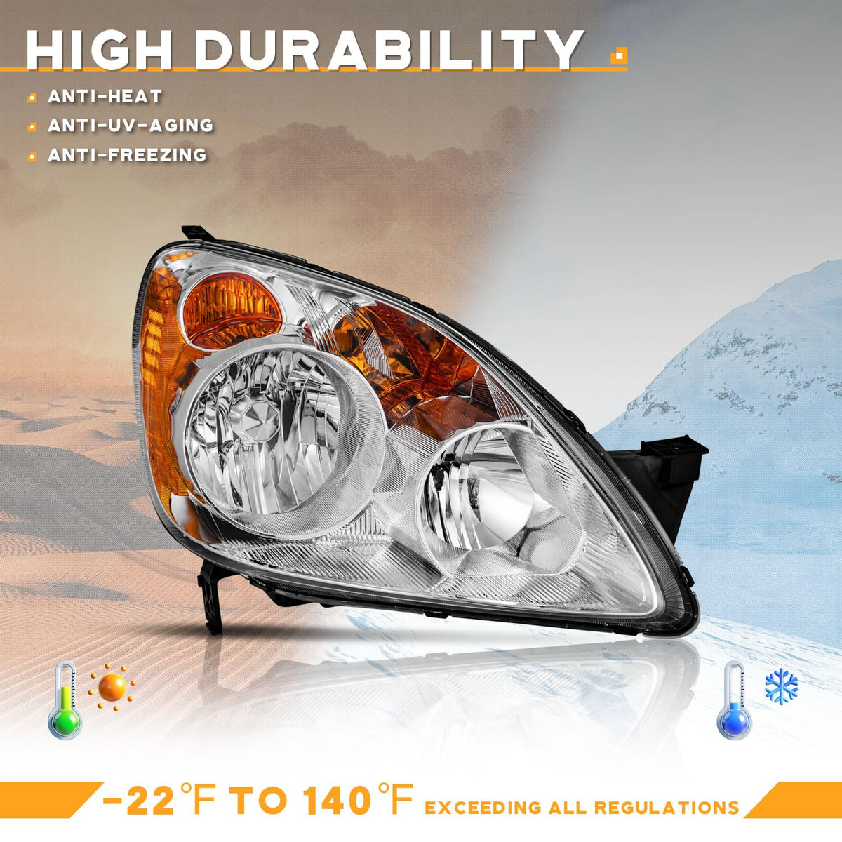 Headlights for 2005-2006 Honda CRV B446