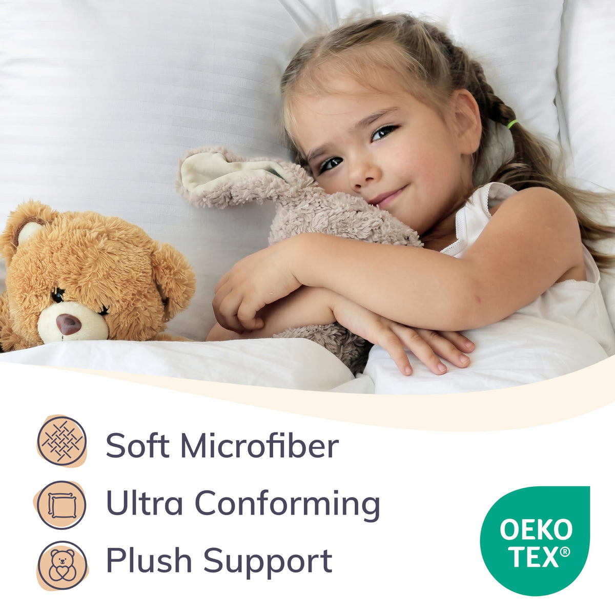 King Size Bed Pillows Set of 2 Cooling Down Alternative G3017