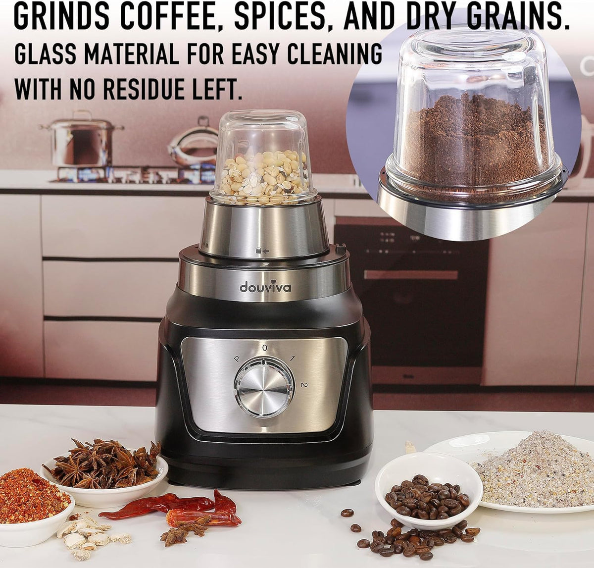 8-Cup Food Processor & Blender Combo, 1000W, Black I18351