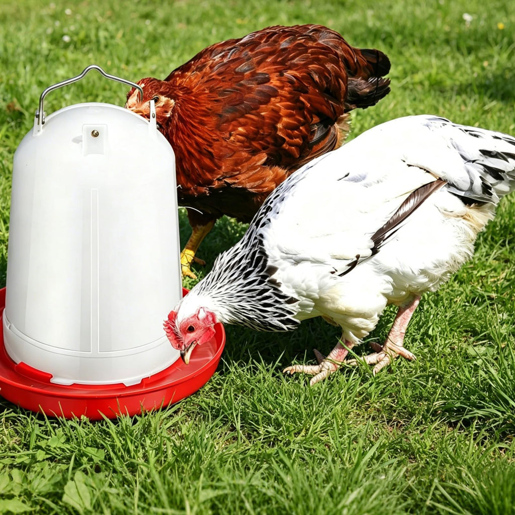 2 Pack 2 Gallon Plastic Poultry Waterer M8504