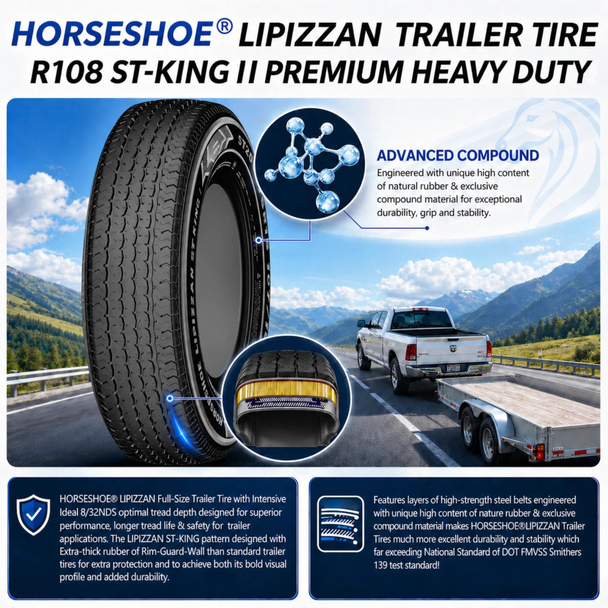 ST205/75R15 10-Ply Trailer Tires X94649
